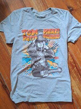 Tom Petty Graphic Tee - Grey Kids' Short Sleeve Shirt